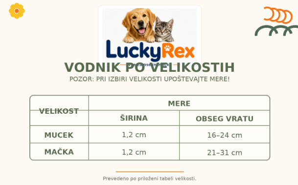 Ovratnica za mačka: bombaž